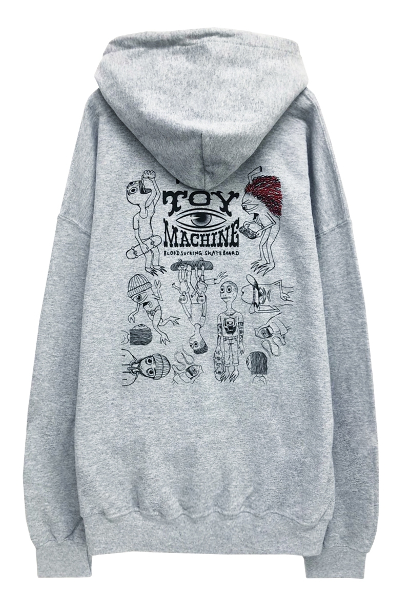 【予約商品】れじぇくん×TOY MACHINE コラボ・パーカー GRAY