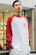 Subciety (サブサエティ) CROWD RAGLAN L/S BURGUNDY