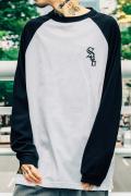 Subciety (サブサエティ) CROWD RAGLAN L/S BLACK