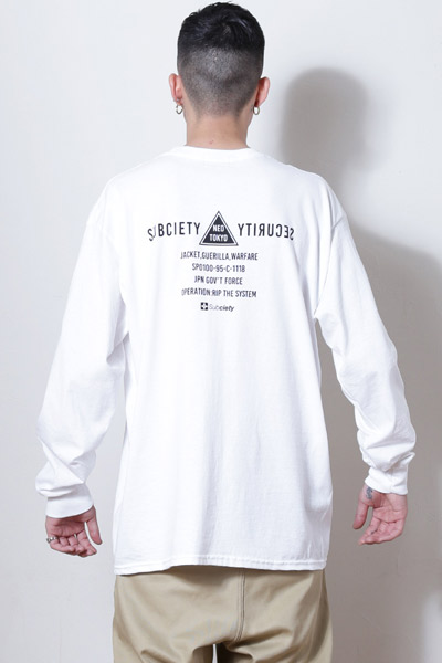 Subciety (サブサエティ) SECTION L/S WHITE