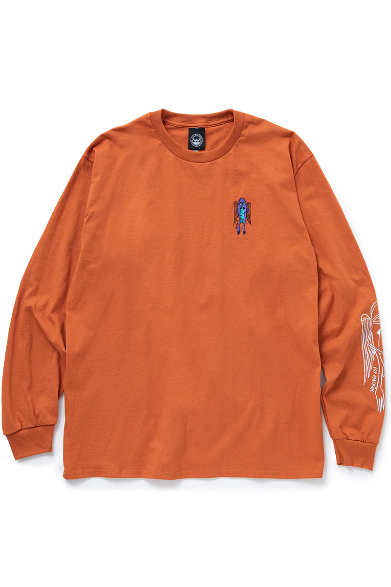 TOY MACHINE (トイマシーン) ROCKET SECT EMBROIDERY LONG TEE D.ORANGE