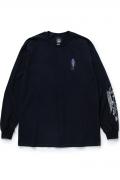 TOY MACHINE (トイマシーン) ROCKET SECT EMBROIDERY LONG TEE BLACK