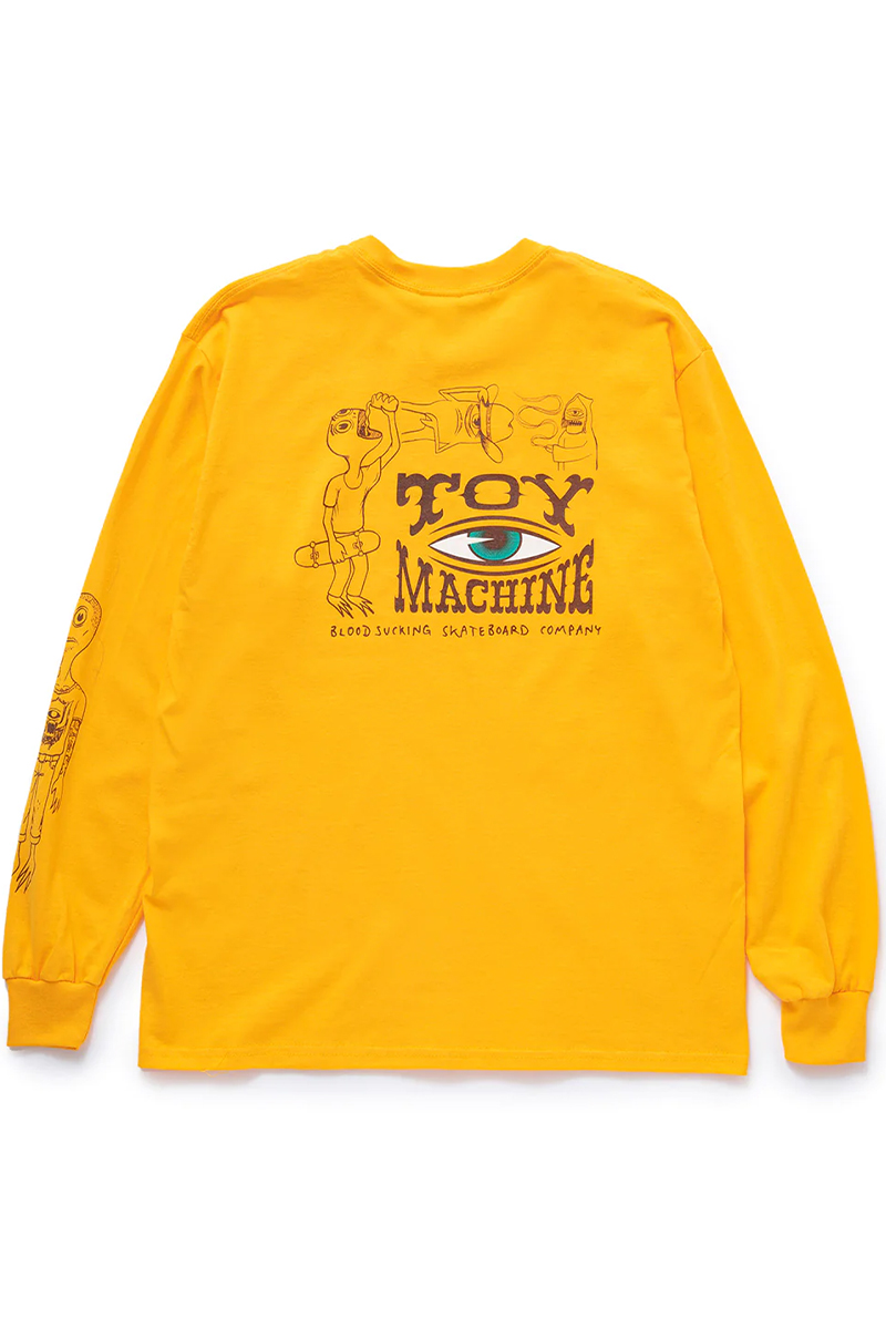 TOY MACHINE (トイマシーン) NEW CHARACTERS LONG TEE GOLD