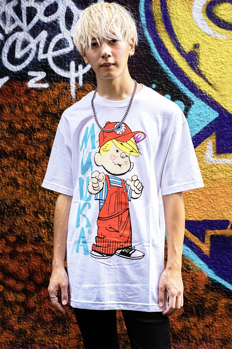 MISHKA X DENNIS THE MENACE　TROUBLEMAKER TEE　WHITE