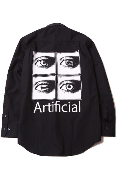 SILLENT FROM ME ARTIFICIAL -Broad Shirts- BLACK