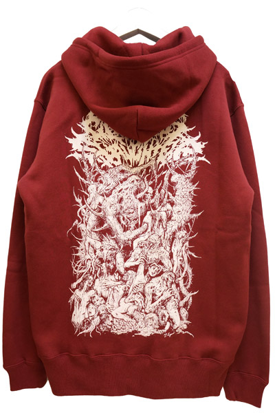 Gluttonous Slaughter (グラトナス・スローター) Gluttonous Creatures HOODIE BURGUNDY