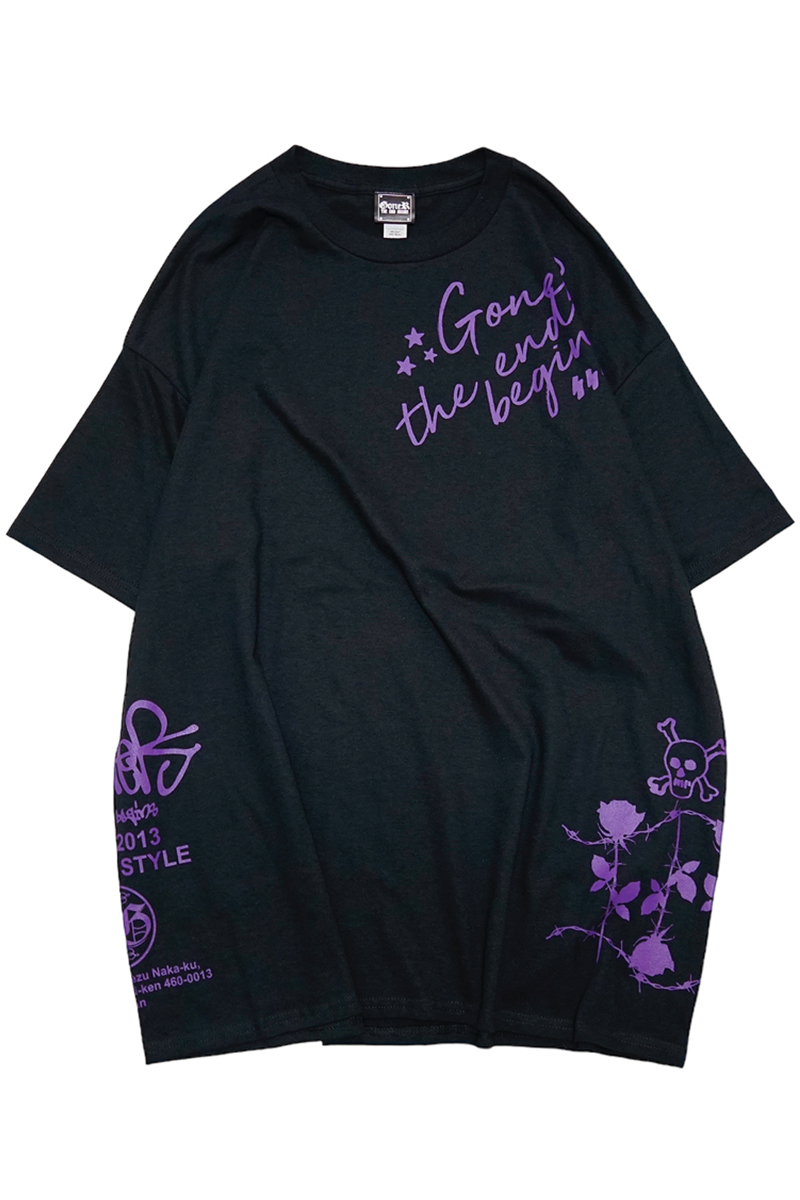 GoneR(ゴナー) GR37CT003 Mix Design T-Shirt Black/Purple