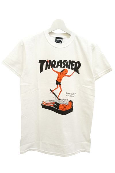 THRASHER TH9105 NECKFACE TEE WHT