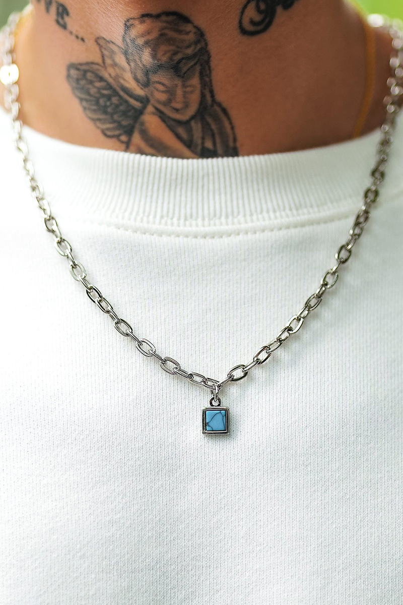 Subciety (サブサエティ)　STONE NECKLACE TURQUOISE- ターコイズ