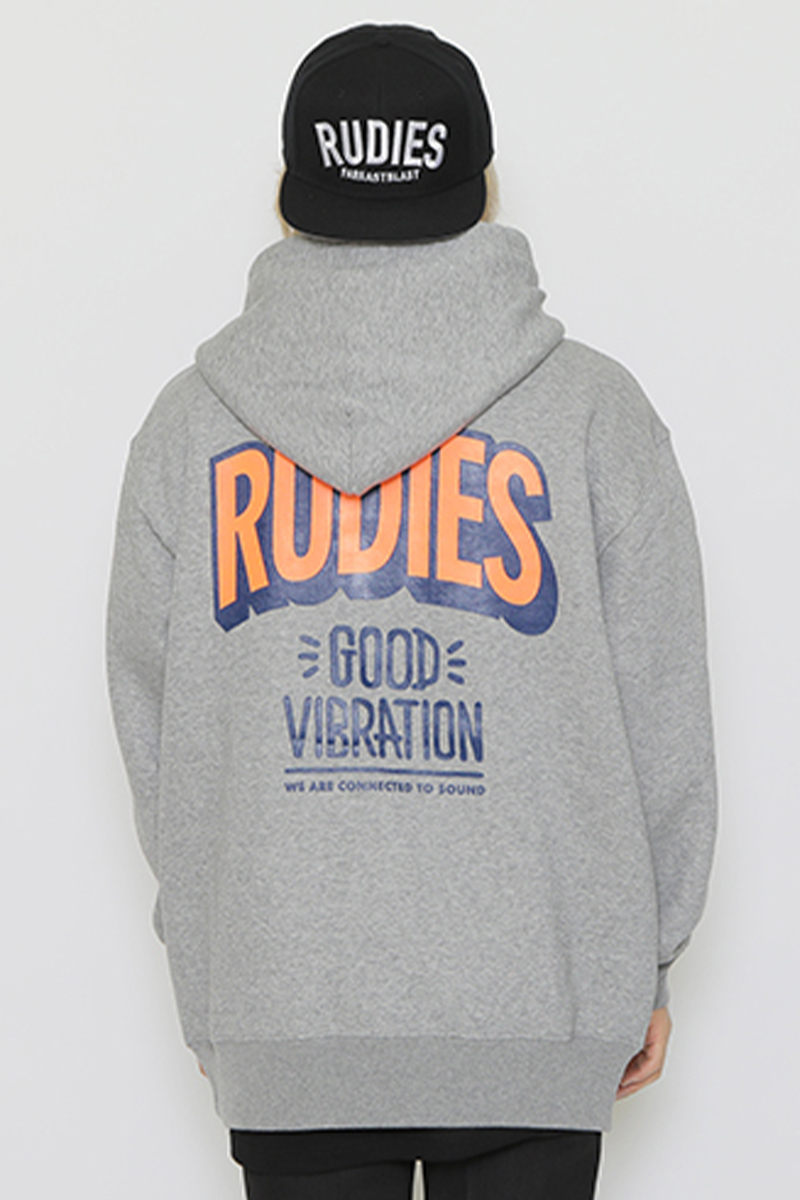 RUDIE'S (ルーディーズ) GOOD VIBRATION HOOD SWEAT GRAY