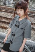 gibous (ギボス) denim belt bee butterfly shirt