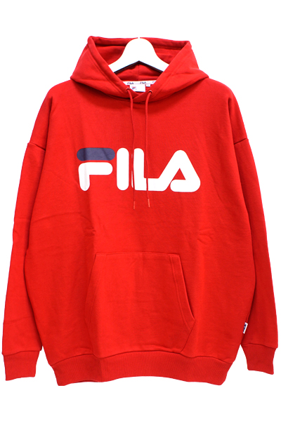 FILA FM9432 PULL OVER HOODIE CHINESE RED