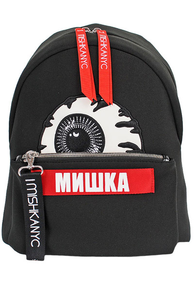 MISHKA  ミシカ  リュック　バックパック　目玉デザイン　キリルロゴ