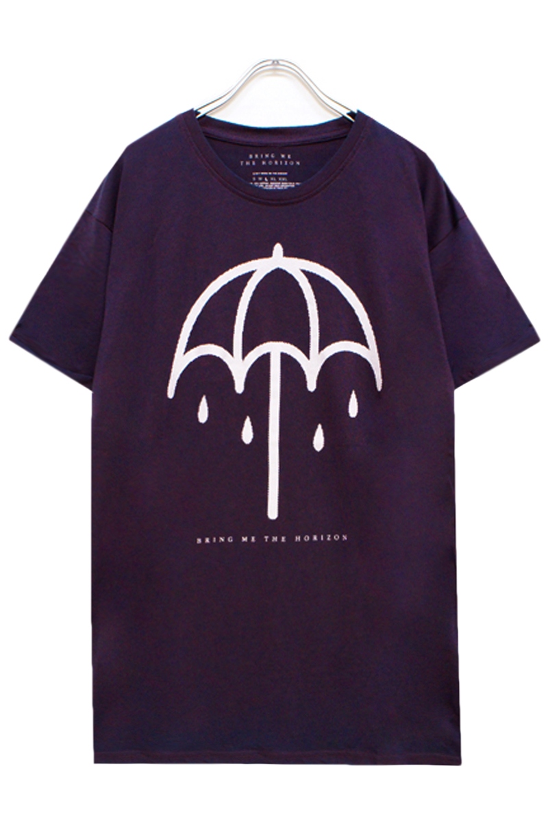 BRING ME THE HORIZON UMBRELLA WITH BURN OUT FINISHING NAVY/RED