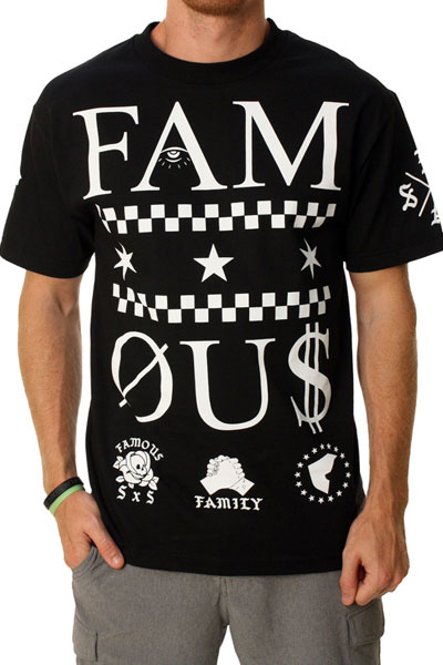 FAMOUS STARS AND STRAPS 3 TIMES MENS TEE