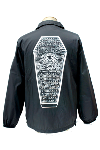 ロックファッション バンドグッズのgekirock Clothing Deadheartz Illuminati Coach Jacket Black
