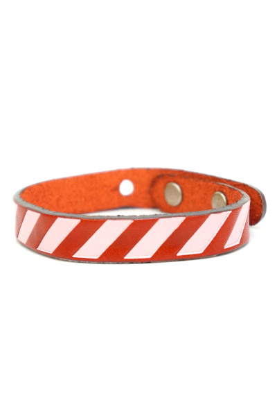 ROLLING CRADLE RC LEATHER WRIST BAND / Red