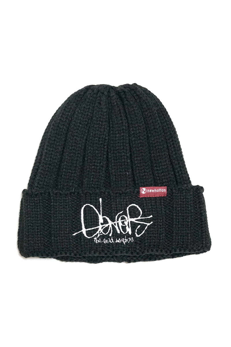 GoneR GR30CP001 Basic Logo Knit Cap Black/White