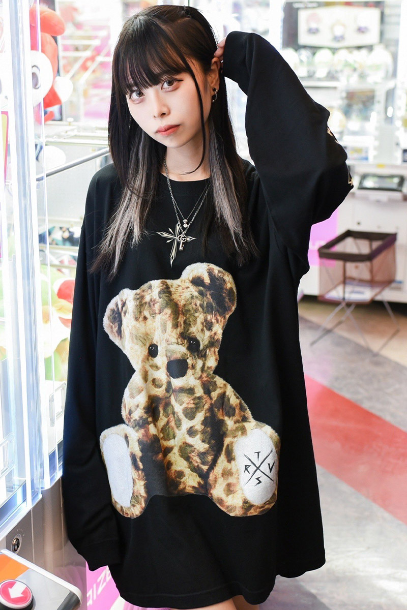 TRAVAS TOKYO【トラバストーキョー】 Furry bear L/S Tee Leopard