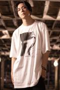 KAVANE Clothing×DADAROMA 朋 "SAVE MYSELF"OVERSIZE CUTSEW(Wht)