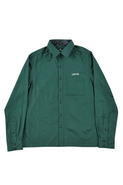 Subciety GINGHAM CHECK SHIRTS L/S -Conductor-GREEN