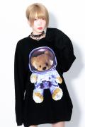 TRAVAS TOKYO Spacesuit Bear L/S tee Black