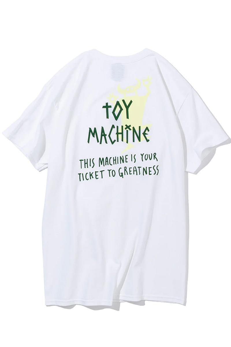 TOY MACHINE (トイマシーン) OG MONSTER EMBROIDEY SS TEE WHITE