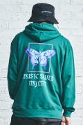 MUSIC SAVED MY LIFE (MSML) OVERSIZED BATTERFLY GRAPHIC HOODIE GREEN