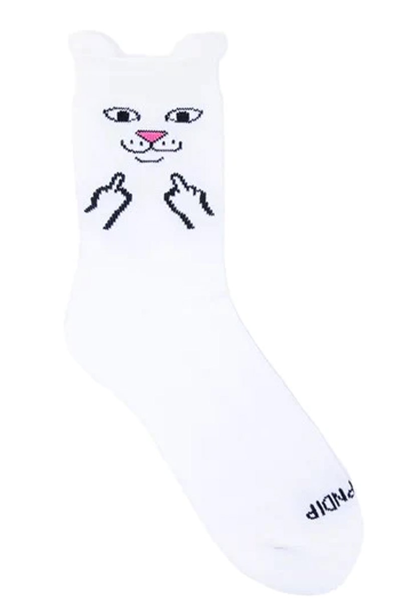 RIPNDIP (リップンディップ) Nerm Face Mid Socks (White)