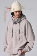 MISHKA (ミシカ) M61200404 Embroidery Hoodie Light Gray