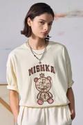MISHKA (ミシカ) M61200052 Embroidery Tee Ivory