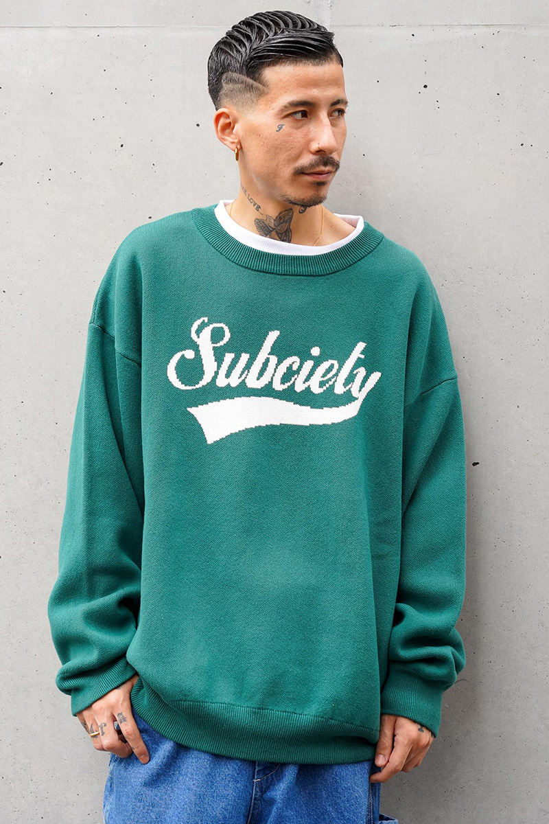 Subciety (サブサエティ) GLORIOUS SWEATER-GREEN