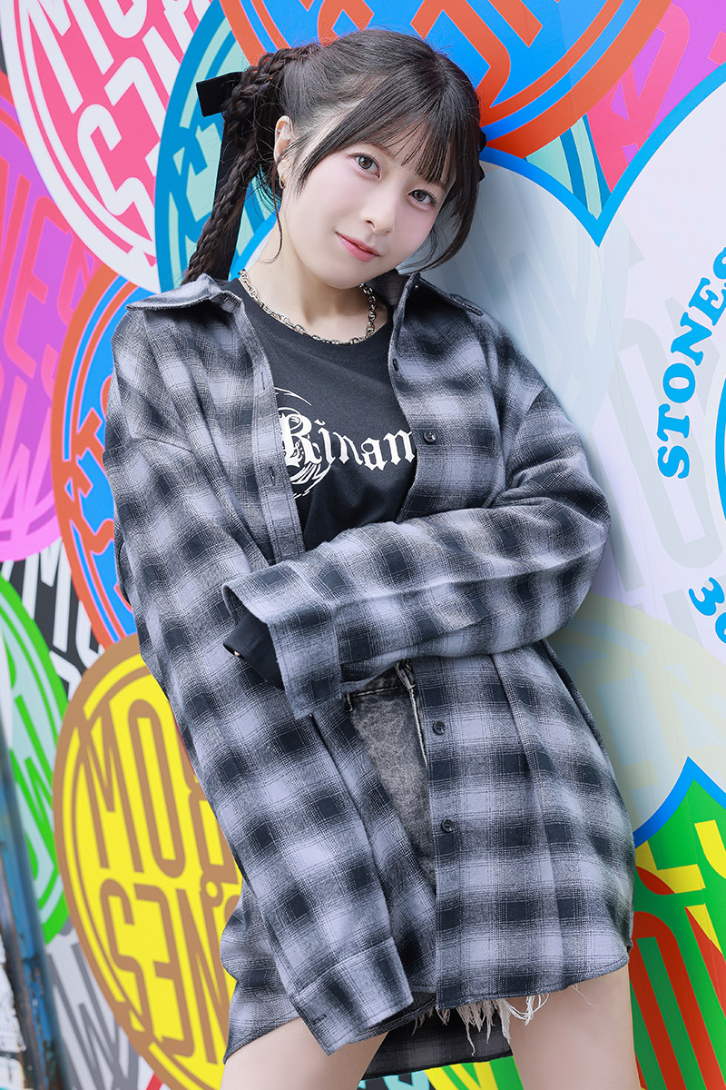 月城莉奈×GEKIROCK CLOTHINGコラボ・オーバーサイズ・チェックシャツ