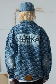 MISHKA (ミシカ) Printed Jacquard Denim Jacket