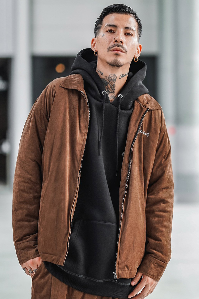 Subciety (サブサエティ)　SUEDE SWING TOP-BROWN