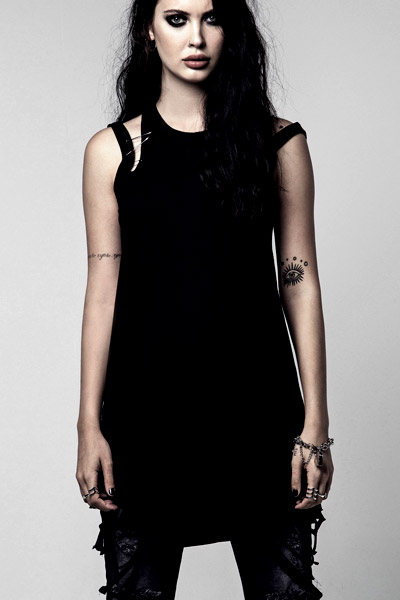 DISTURBIA CLOTHING SAFETY PIN CUT OUT VEST DRESS