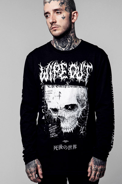 DISTURBIA CLOTHING WIPE OUT LONG SLEEVE