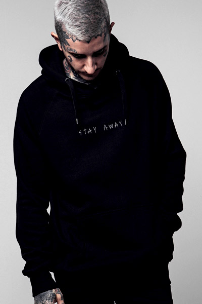 DISTURBIA CLOTHING STAY AWAY PULLOVER HOODY