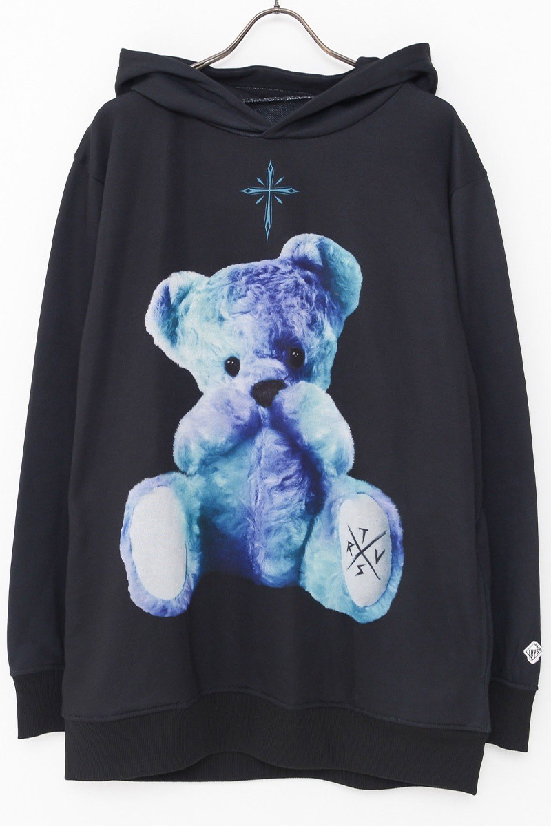 送料無料 通販 激安 TRAVAS TOKYO【トラバストーキョー】 Furry bear hoodie Black トップス