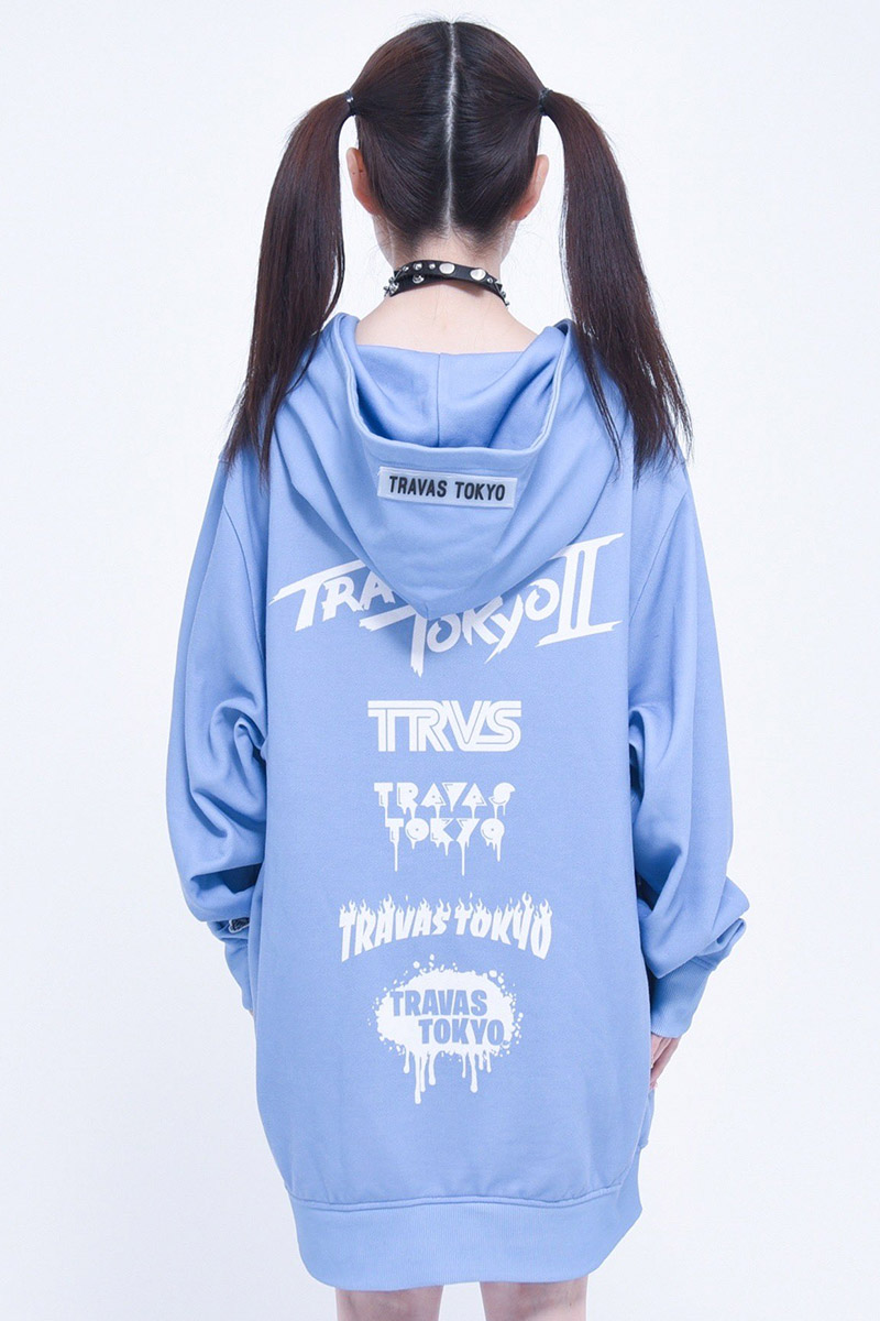 【超ポイント祭?期間限定】 TRAVAS TOKYO【トラバストーキョー】 Furry bear hoodie Blue トップス