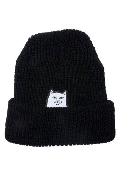 RIPNDIP (リップンディップ) Lord Nermal Ribbed Beanie (Black)