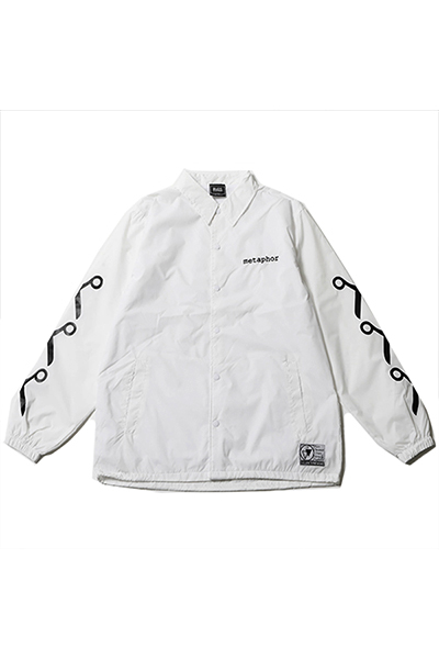 SILLENT FROM ME METAPHOR -Coach Jacket- WHITE