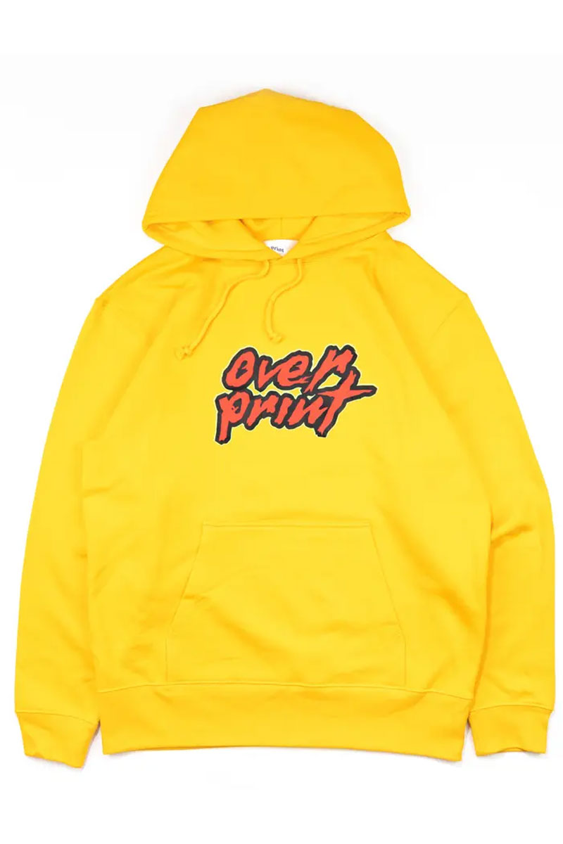 over print (オーバープリント) over punx Pile Hoodie (yellow)