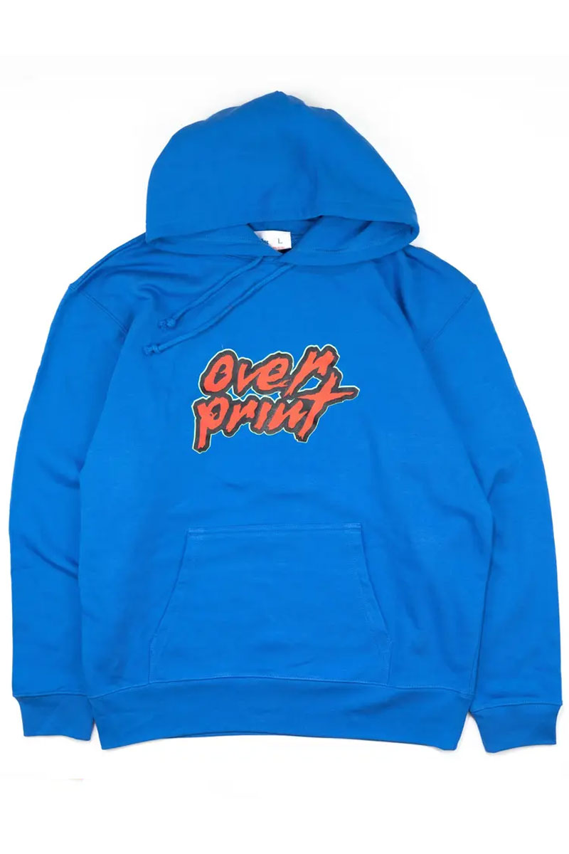 over print (オーバープリント) over punx Pile Hoodie (blue)