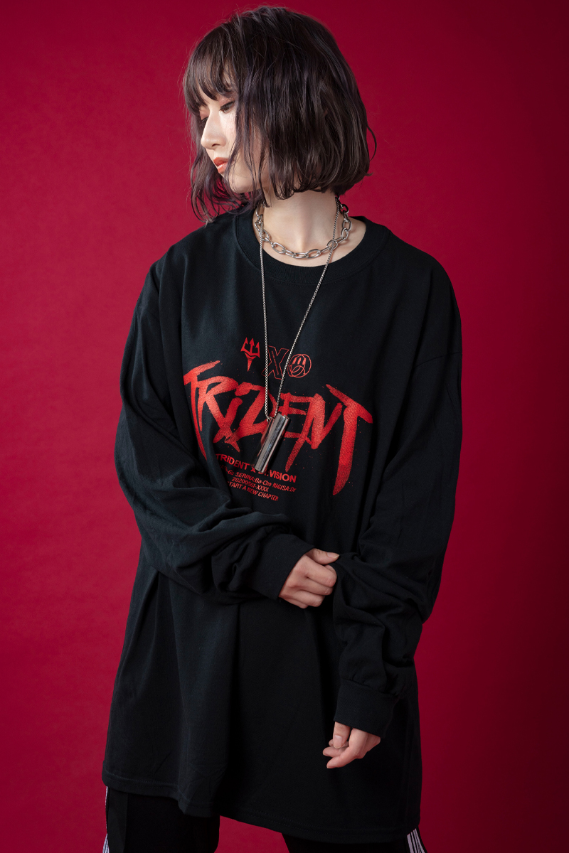 TRiDENT×DI:VISION×GEKIROCK CLOTHING SPECIALコラボロンT TYPE.B　BLK/RED