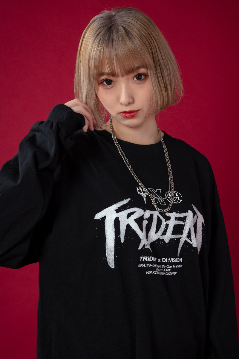 TRiDENT×DI:VISION×GEKIROCK CLOTHING SPECIALコラボロンT TYPE.B　BLK/WHT