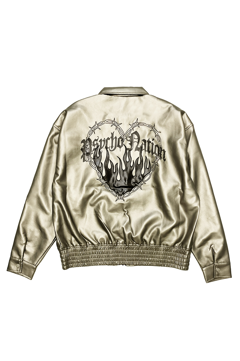 PSYCHO NATION(サイコネーション) ファイヤーハート PUブルゾン