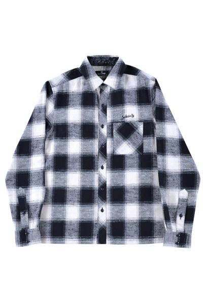 Subciety CHECK SHIRTS L/S Ⅱ-Conductor-BLACK
