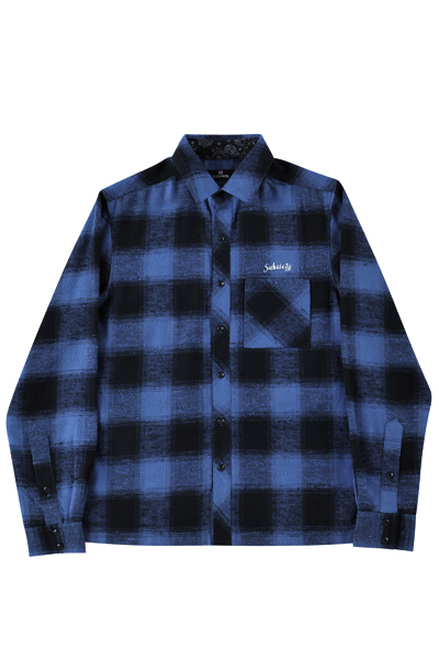 Subciety CHECK SHIRTS L/S Ⅱ-Conductor-NAVY