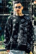 Subciety (サブサエティ) BANDANNA KNIT BLACK